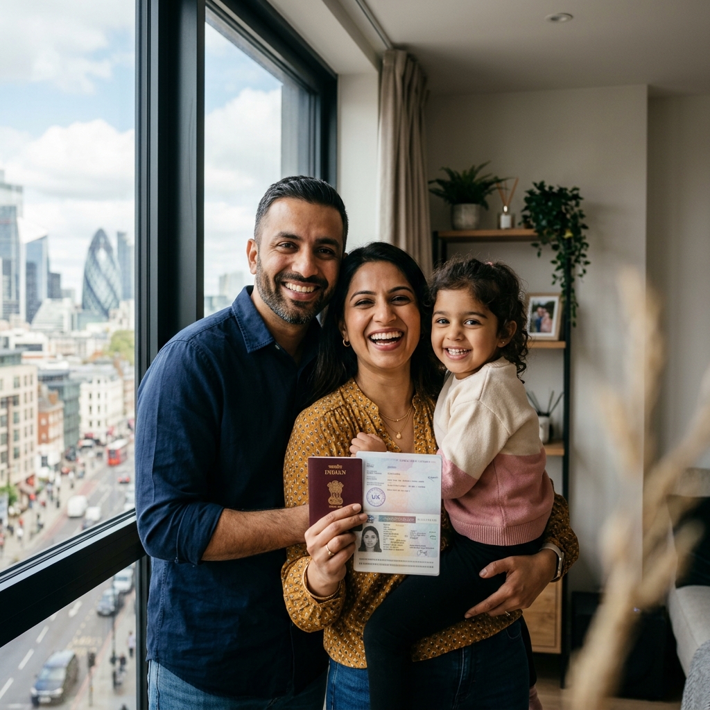 Familienvisum Glücklich